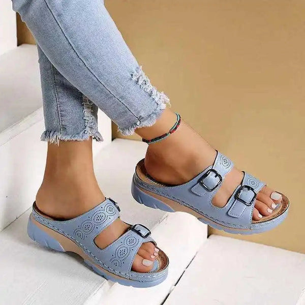Chinelo Plataforma Feminino - PlatformPristine Use Papete light blue 42 CHINA