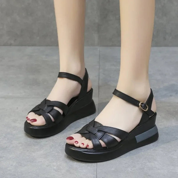 Sandália Plataforma Retro Casual - LoftLuxe Use Papete 