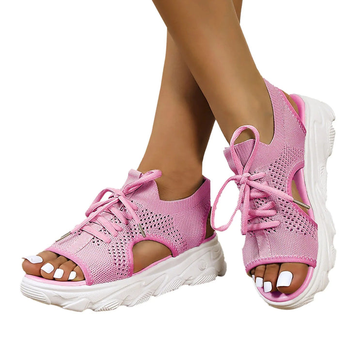 Tênis Plataforma Feminino Aberto - CrestCouture Prod28 Use Papete Rosa 36 
